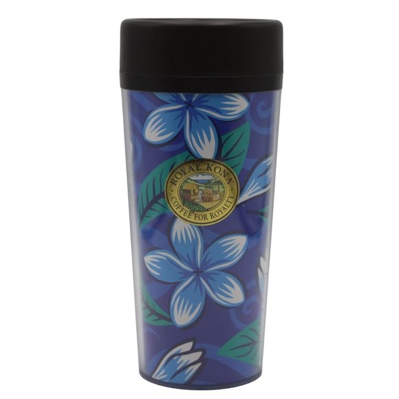 Island Heritage Other - Royal Kona Coffee For Royalty Tumbler Hawaii Plumeria Blue Island Heritage 16oz